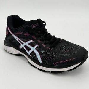 Asics GT-2000 7 Womens Running Shoes Black Pink Blue 1012A147 Stability Sneakers